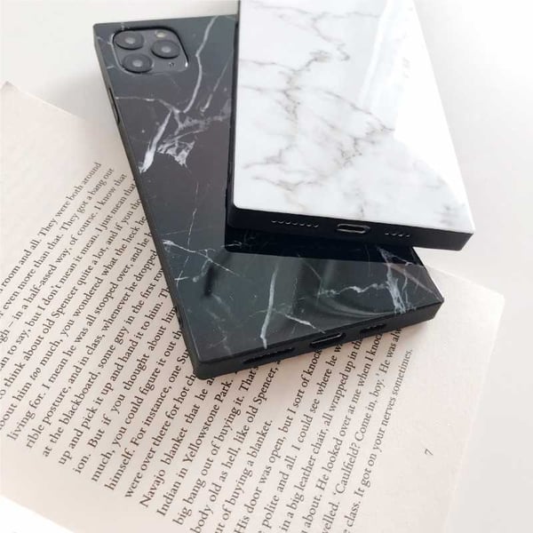 iPhone 12 Tyylikäs Marble Shell Square