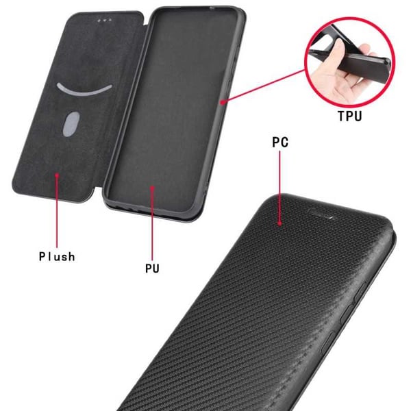 Samsung S10 Plus Flip Case -korttipaikka CarbonDreams