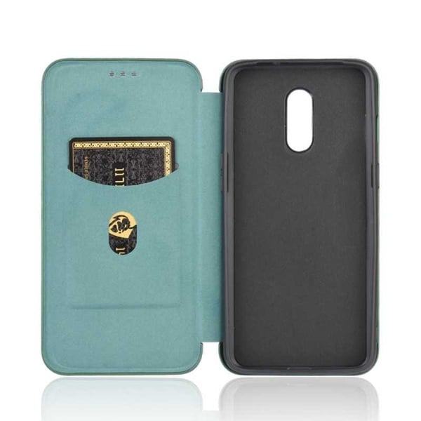 OnePlus 7 Flip Case -korttipaikka CarbonDreams Green