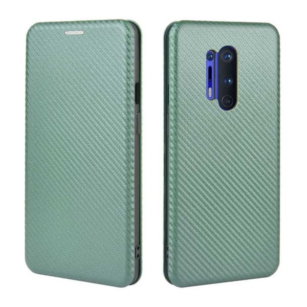 OnePlus 8 Pro Flip Case -korttipaikka CarbonDreams Green