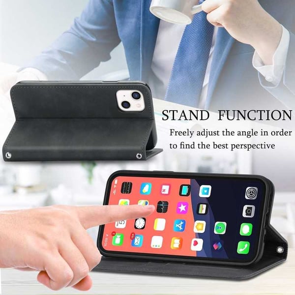 iPhone 13 Pro Max Flip Case Korttilokero Suede