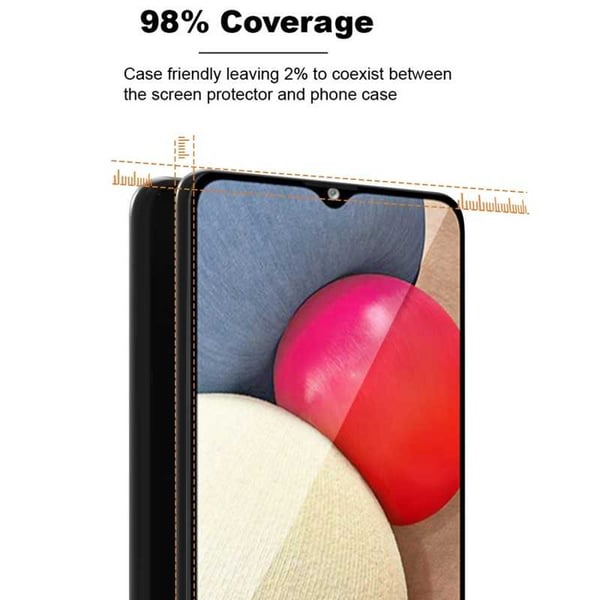 2-PACK Samsung A03s FullFrame 0,26 mm 9H karkaistu lasi