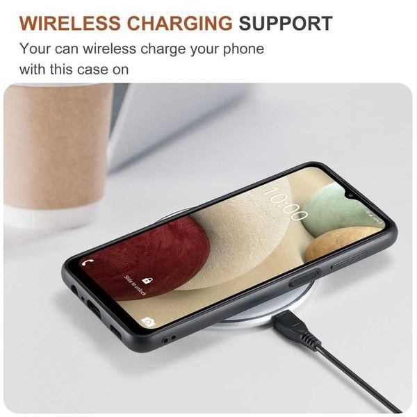 8-FACK Samsung A12 5G Stöttåligt Skal med Magnetisk Korthållare DG.MING Detach