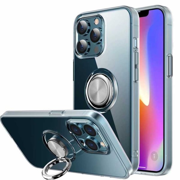 iPhone 14 Pro iskunkestävä suojus sormustelineellä Fresh
