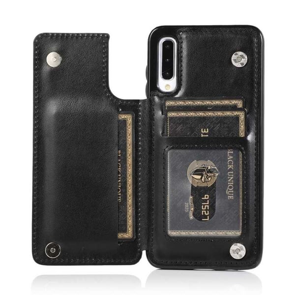 Samsung A50 iskunkestävä kansikorttipidike 3-POCKET Flippr V2