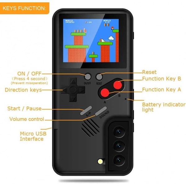 Samsung S20 Plus Classic Gameboy -kuoren värinäyttö | 36 pientä peliä