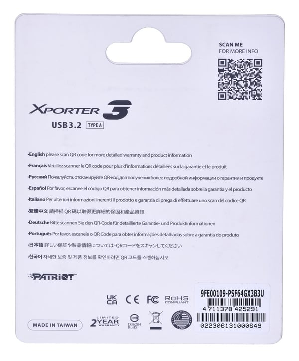 PARTIOT-muistitikku Xporter 3 64 Gt Type A USB 3.2