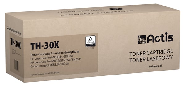 Actis TH-30X toner (erstatning for HP 30X CF230X; standard; 3500 sider; sort) Actis TH-30X toner (erstatning for HP 30X CF230X; standard; 3500 sider; sort)