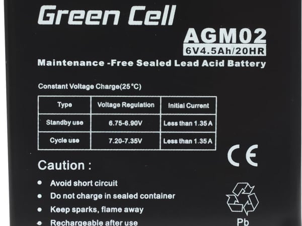 Green Cell AGM02 UPS-batteri förseglat blysyra (VRLA)