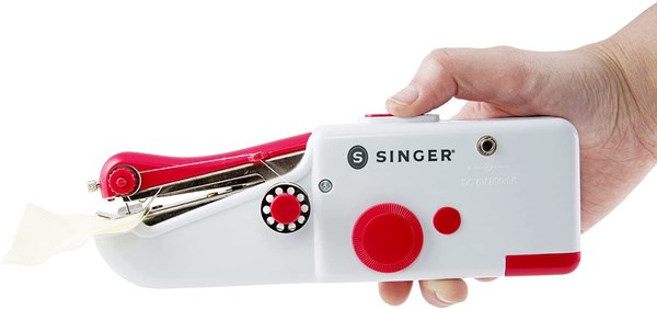 SINGER Stitch Sew Quick Mini mekanisk symaskin AA-batteri Vit