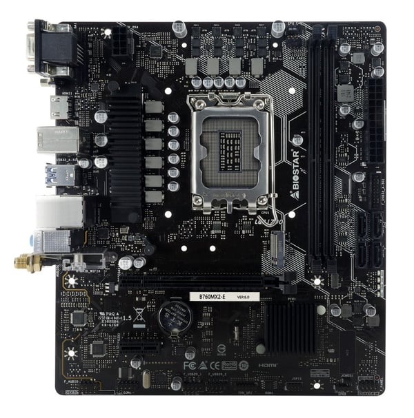 Biostar B760MX2-E D4 moderkort Intel B760 LGA 1700 micro ATX