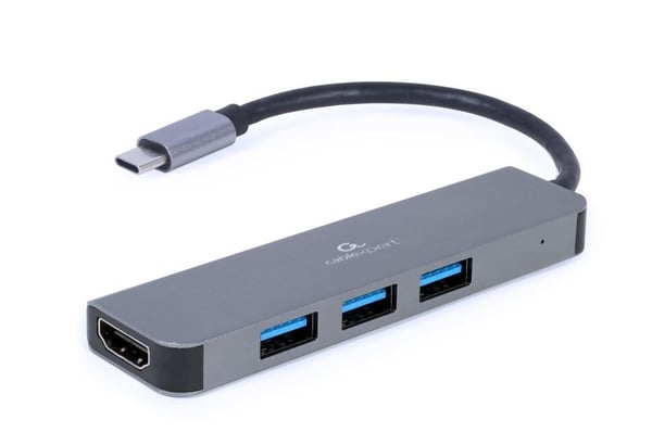 Gembird A-CM-COMBO2-01 USB Typ-C 2-i-1 multiportadapter (Hub + HDMI)