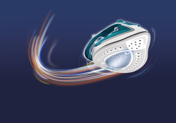 Tefal EasyGliss Plus FV5718 silitysrauta Kuiva- ja höyrysilitysrauta Durilium-pohja 2400 W Turkoosi. Valkoinen