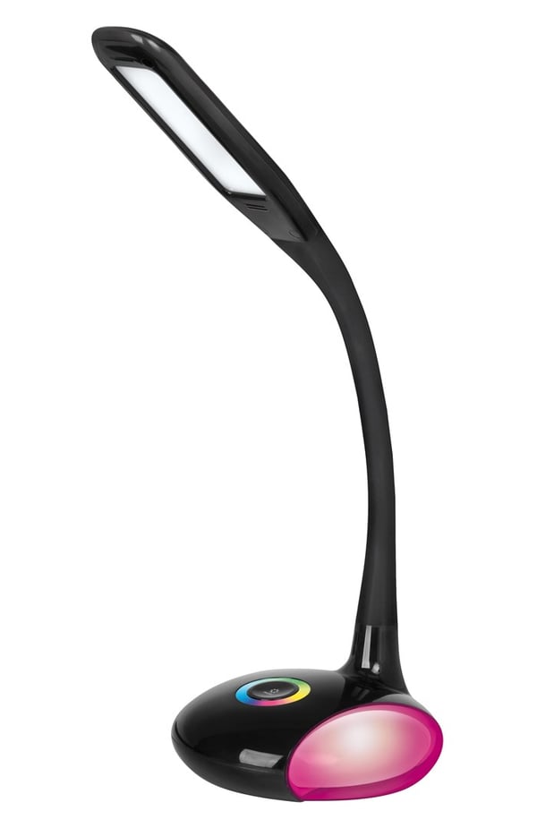 Activejet LED skrivebordslampe VENUS BLACK med RGB-sokkel