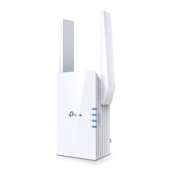 TP-Link RE705X mesh-Wi-Fi-järjestelmä, kaksikaistainen (2,4 GHz / 5 GHz), Wi-Fi 6 (802.11ax), valkoinen, 1 ulkoinen liitäntä