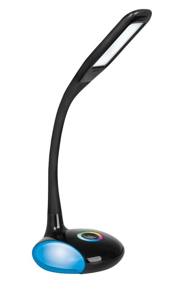 Activejet LED skrivebordslampe VENUS BLACK med RGB-sokkel