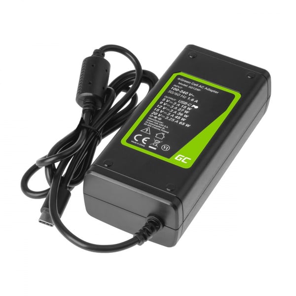 Green Cell AD134P USB-C oplader AC-adapter 65W til bærbar, tablet, smartphone