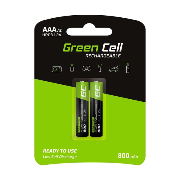 Green Cell GR08 husholdningsbatteri Genopladeligt batteri AAA nikkelmetalhydrid (NiMH) Green Cell GR08 husholdningsbatteri Genopladeligt batteri AAA nikkelmetalhydrid (NiMH)