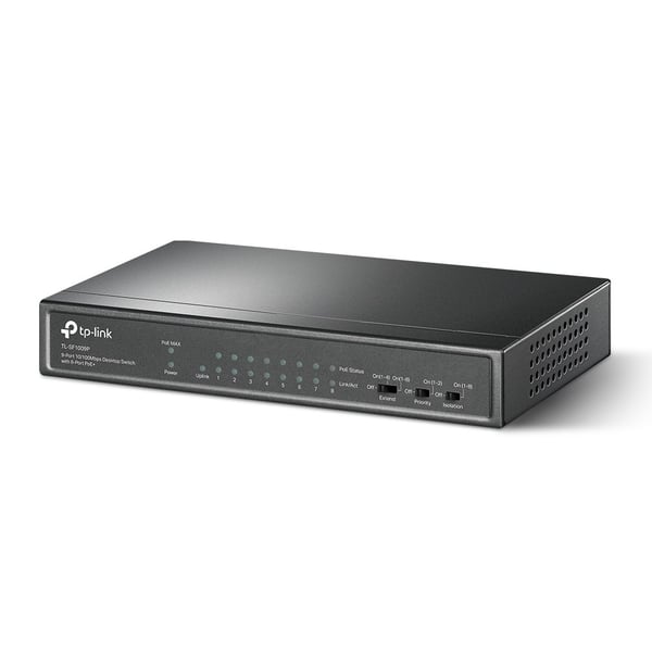 TP-Link 9-portars 10/100Mbps stationär switch med 8-portars PoE+