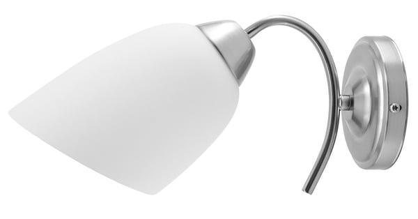 Klassisk vägglampa Activejet NIKITA nickel E27 för vardagsrummet