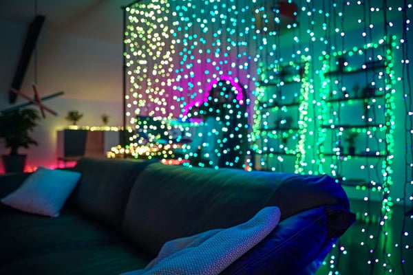 TWINKLY Curtain 210 (TWW210SPP-TEU) Intelligenta LED-lampor 210 LED RGB+W 2,1 m