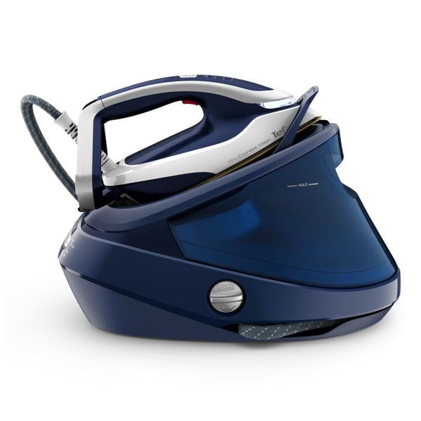 Tefal Pro Express Vision GV9812E0 höyrysilitysrauta 3000 W 1,1 L Durilium AirGlide Autoclean -pohja Sininen. Valkoinen