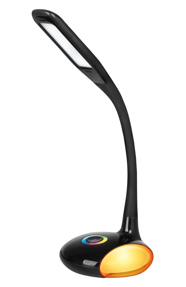 Activejet LED skrivebordslampe VENUS BLACK med RGB-sokkel