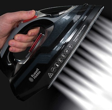 Russell Hobbs 20630-56 silitysrauta Kuiva- ja höyrysilitysrauta Keraaminen pohja 3100 W Musta. Harmaa