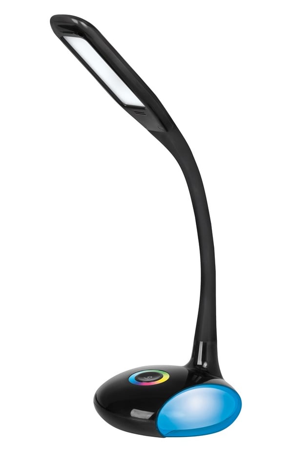 Activejet LED skrivebordslampe VENUS BLACK med RGB-sokkel
