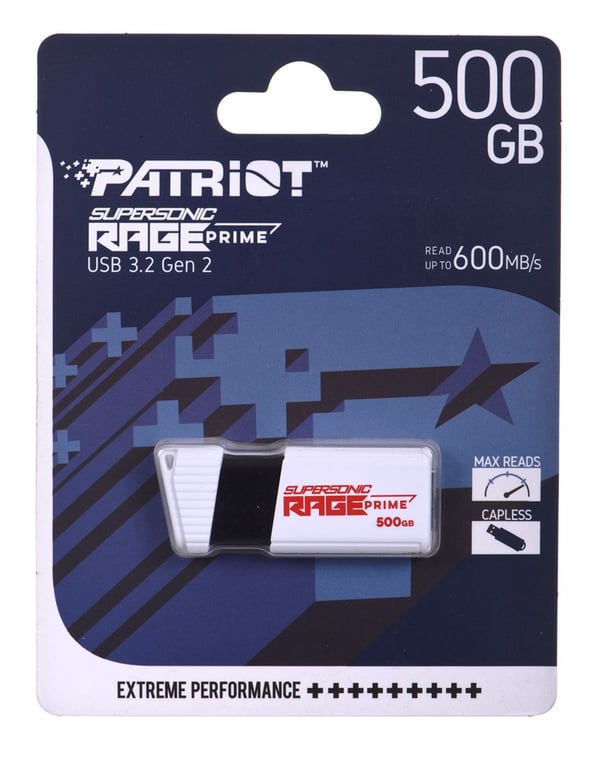 PATRIOT RAGE PRIME 600 MB/S 512GB USB 3.2 8K IOPS PATRIOT RAGE PRIME 600 MB/S 512GB USB 3.2 8K IOPS