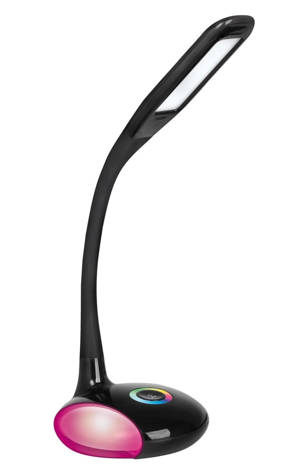 Activejet LED skrivebordslampe VENUS BLACK med RGB-sokkel