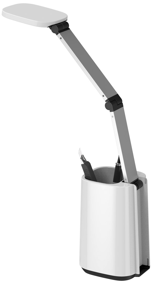 Activejet AJE-TECHNIC LED-skrivebordslampe med display, hvid