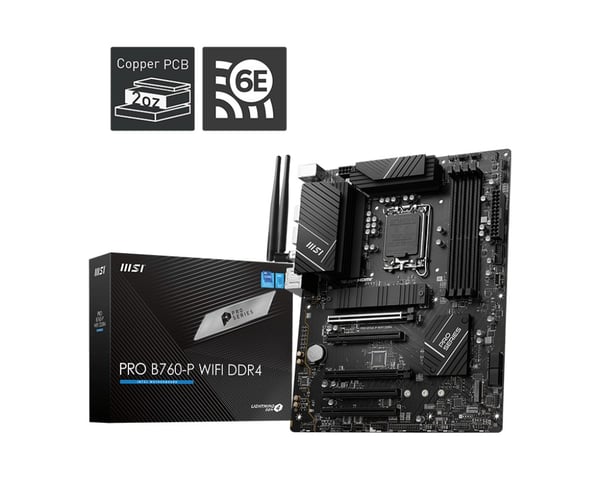 MSI PRO B760-P WIFI DDR4 bundkort LGA 1700 micro ATX