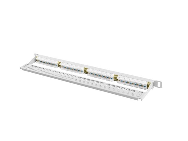 LANBERG PATCHPANEL 24 PORT 0.5U CAT.6 UTP GRÅ