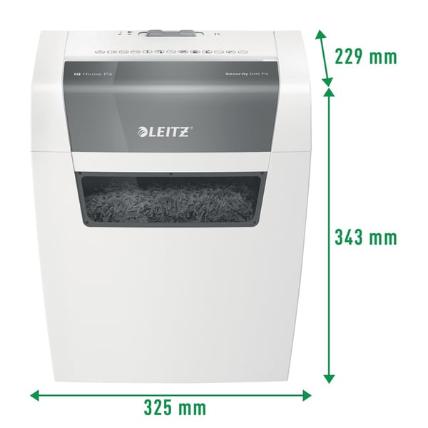 Leitz IQ Home -silppuri. P4. 6 arkkia. 15 litran roskakori.
