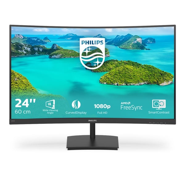 Philips E Line 241E1SCA/00 tietokoneen näyttö 59,9 cm (23,6") 1920 x 1080 pikseliä Full HD LCD musta