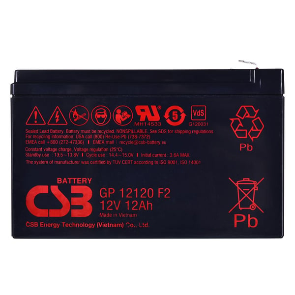 CSB GP12120F2 12V 12Ah batteri