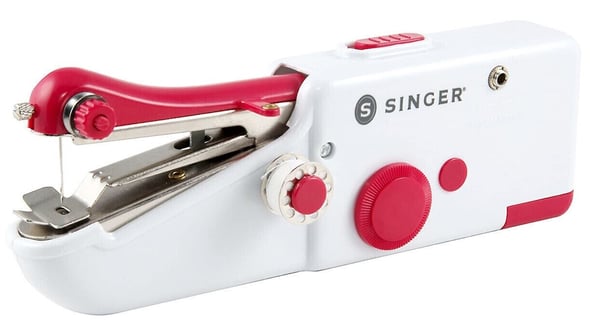 SINGER Stitch Sew Quick Mini mekanisk symaskin AA-batteri Vit