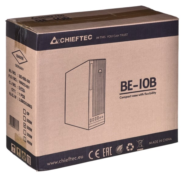 Chieftec BE-10B-300 computerkabinet Small Form Factor (SFF) Sort 300 W