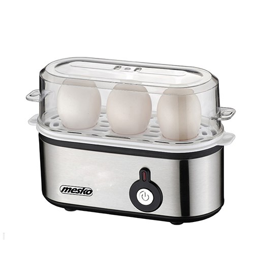 Mesko MS 4485 äggkokare 3 ägg 210 W Svart. Silver. Transparent