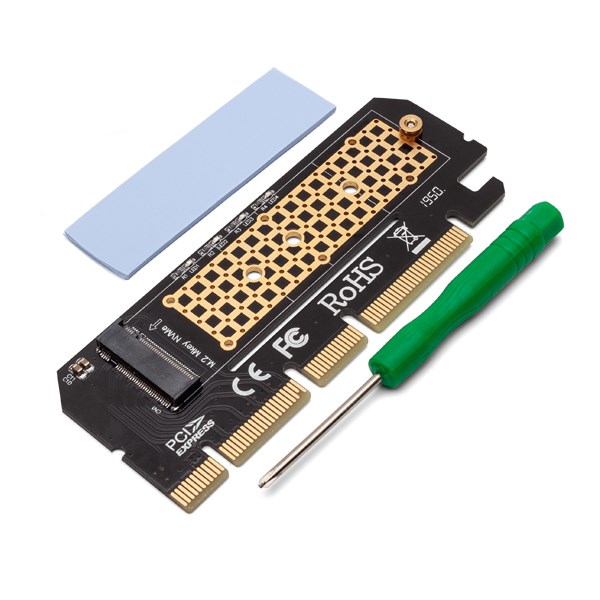 Expansionskort, M.2 NVMe M-Key PCI-E Savio AK-41-adapter
