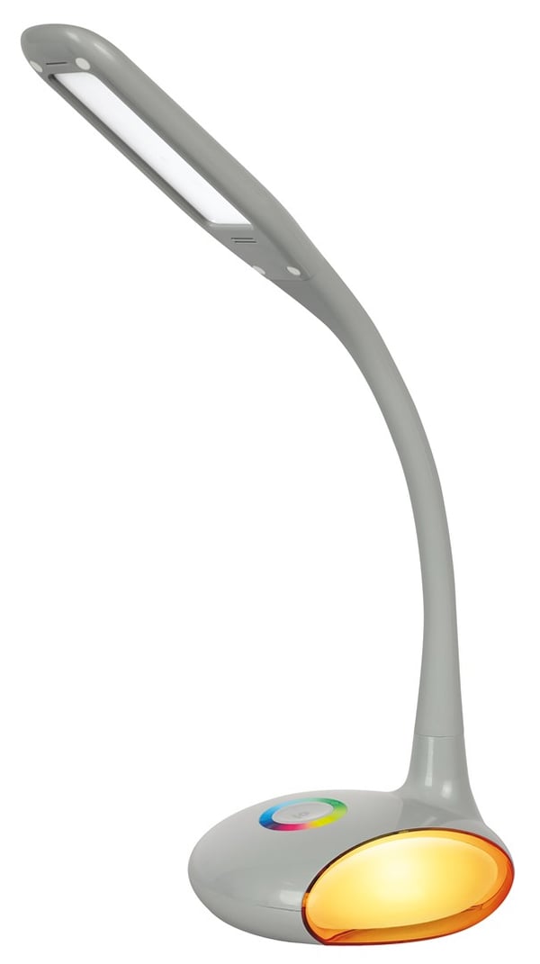 Activejet LED-skrivbordslampa VENUS GRÅ med RGB-sockel