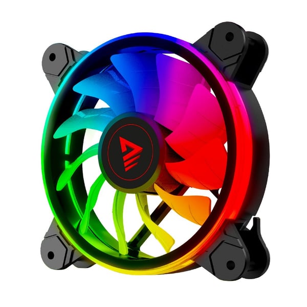 SAVIO FAN-01 4-pak 120 mm ARGB-blæser inklusive controller og fjernbetjening