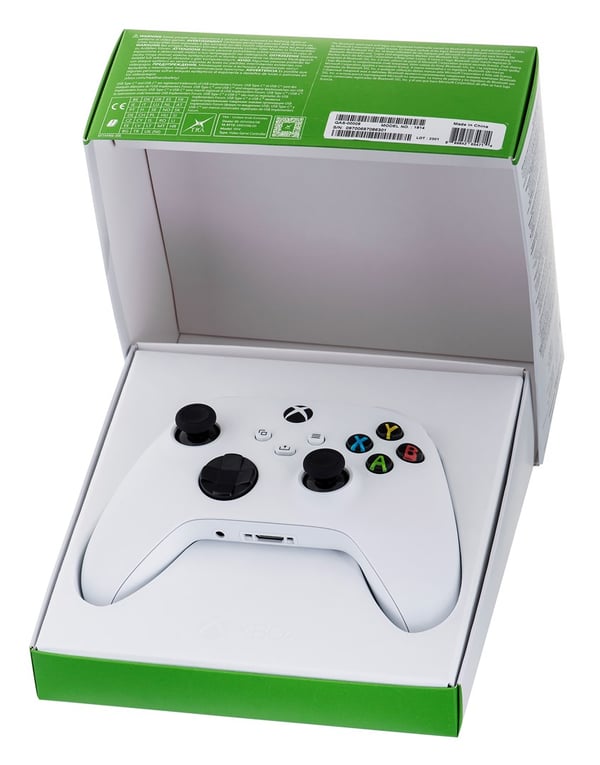 Microsoft Xbox trådløs controller, hvid, gamepad, Xbox-serie, S.Xbox-serie, X.Xbox One, Xbox One, S.Xbox One X, analog/digital, Bluetooth/USB