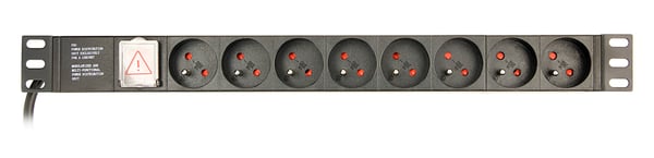 Gembird EG-PDU-014-FC14 virranjakoyksikkö (PDU) 8 AC-pistorasiaa 1U musta
