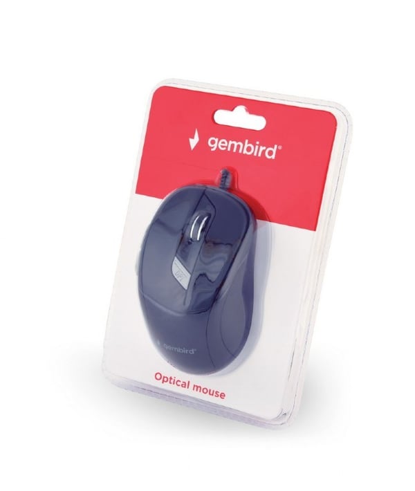 Gembird MUS-6B-01 mus Ambidextrös USB Typ-A Optisk 1600 DPI