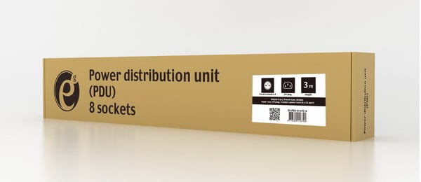 Gembird EG-PDU-014-FC14 virranjakoyksikkö (PDU) 8 AC-pistorasiaa 1U musta