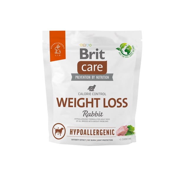 BRIT Care Hypoallergenic Adult Weight Loss Rabbit - kuiva koiranruoka - 1 kg
