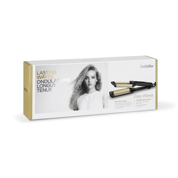BaByliss C260E EasyWaves -tekstuurirauta Lämmin musta. Hopea 70,9" (1,8 m)