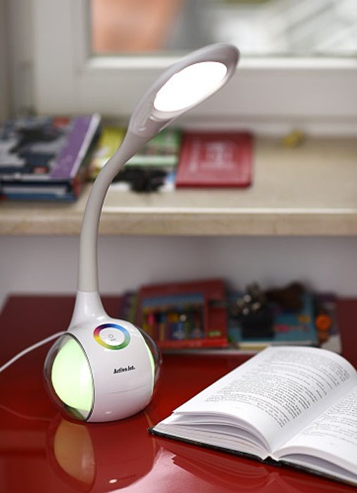 Activejet AJE-RAINBOW RGB bordslampa med LED-belysningssockel